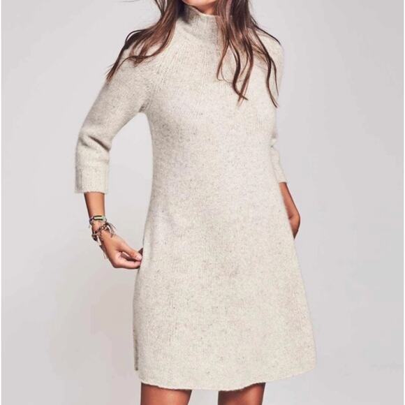 FAHERTY Alice Sweater Dress Swansdown Oatmeal Gray {EE1} - Picture 2 of 7